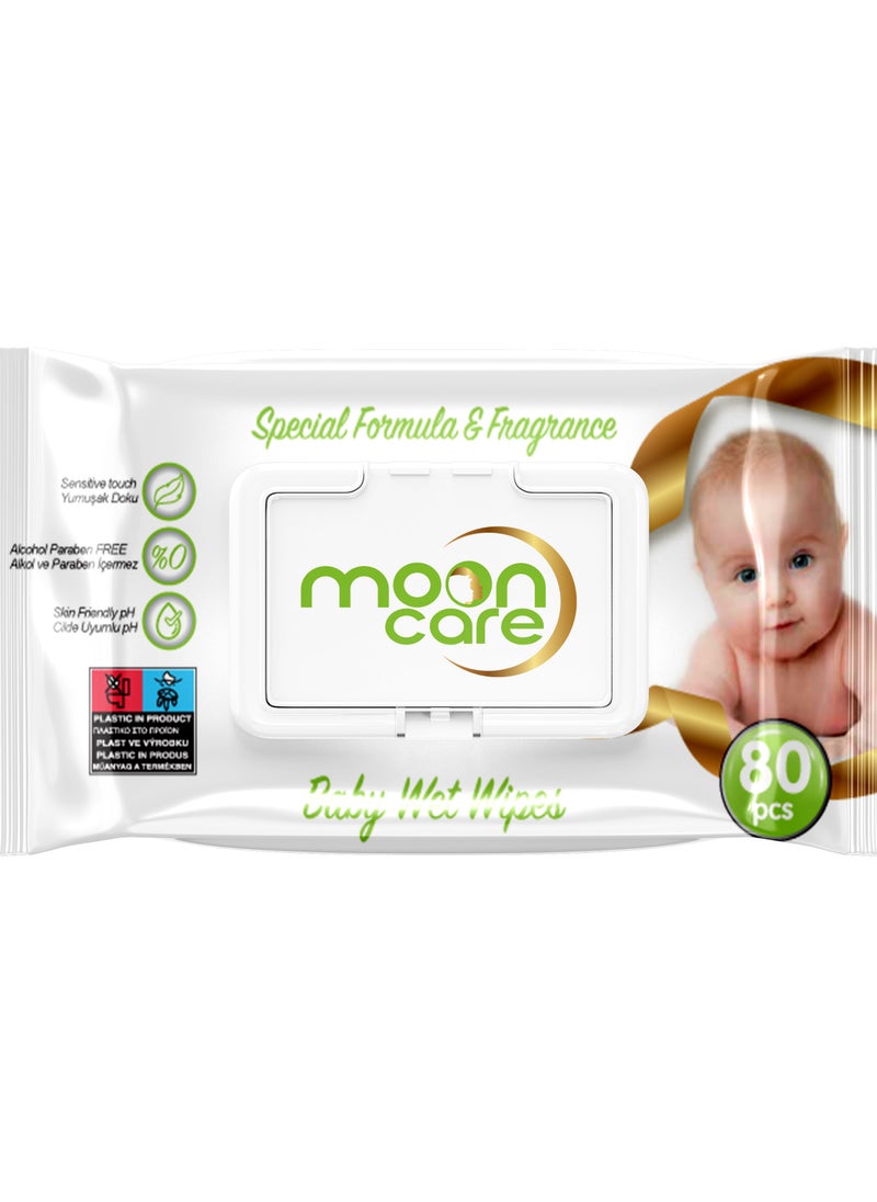 MOON Care Baby Wet Wipes  80 pieces  - Image 2