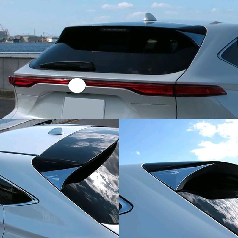 Beautost Chrome Rear Spoiler Wing Side Beveled Window Cover Trims for Toyota VENZA 2021-2022 - Image 2