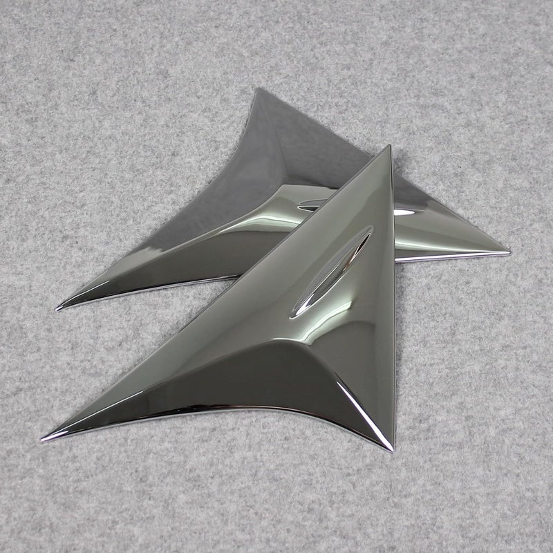 Beautost Chrome Rear Spoiler Wing Side Beveled Window Cover Trims for Toyota VENZA 2021-2022 - Image 5
