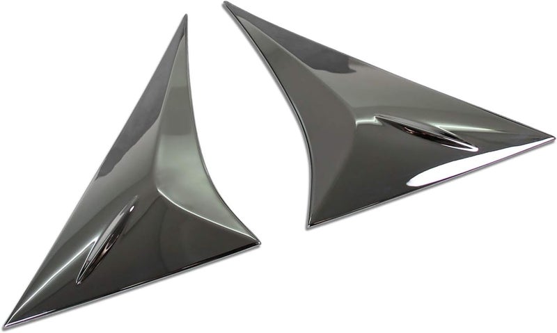Beautost Chrome Rear Spoiler Wing Side Beveled Window Cover Trims for Toyota VENZA 2021-2022 - Image 1