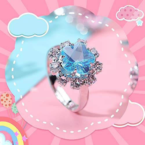 PinkSheep Jewel Rings for Kids 24pc Adjustable No duplication Girl Pretend Play and Dress Up Rings - Image 3