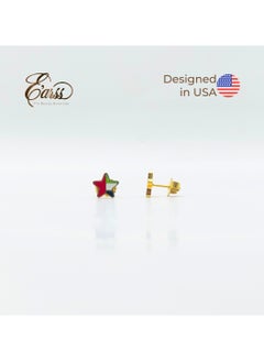 Star Shaped UAE Flag Earrings | Stainless Steel | Gold Plated - pzsku/Z84498397D160DB1C7D91Z/45/_/1732785295/f82af27b-48f6-45fb-a293-0978891f159f