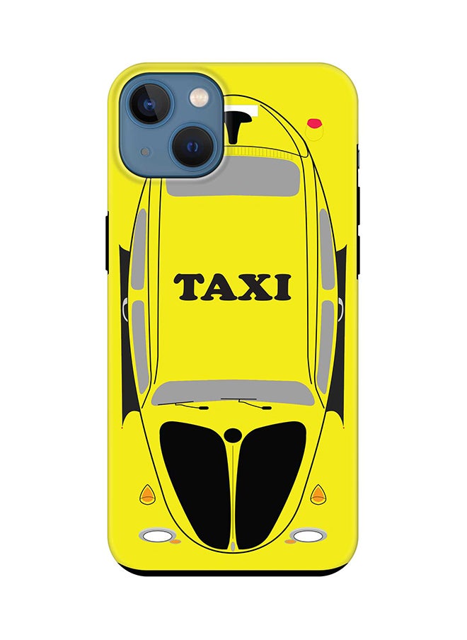 Stylizedd - Tough Pro Series Case for Apple iPhone 14 Plus Case Dual Layer hybrid PC & TPU Customized Mobile Cover Shield with inner TPU protection Matte Finish - Yellow Taxi - Image 1