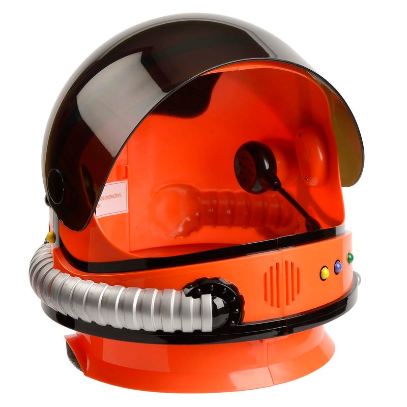 Aeromax Jr Astronaut Helmet with Sounds and Retractable Visor Orange - Image 2