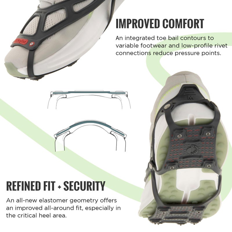 Kahtoola NANOspikes Footwear Traction for ICY Winter Road Running & Walking - Charcoal - X-Small - Image 4