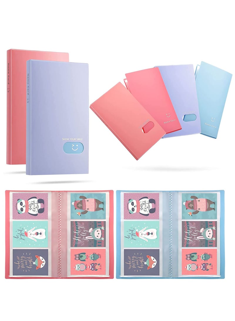 Mini Photo Album and Photocard Holder for Kpop Cards, Business Card Holder with 240 Slots for Collecting Photos of Idols, Loved Ones, and Various Cards (Set of 2) - Image 1