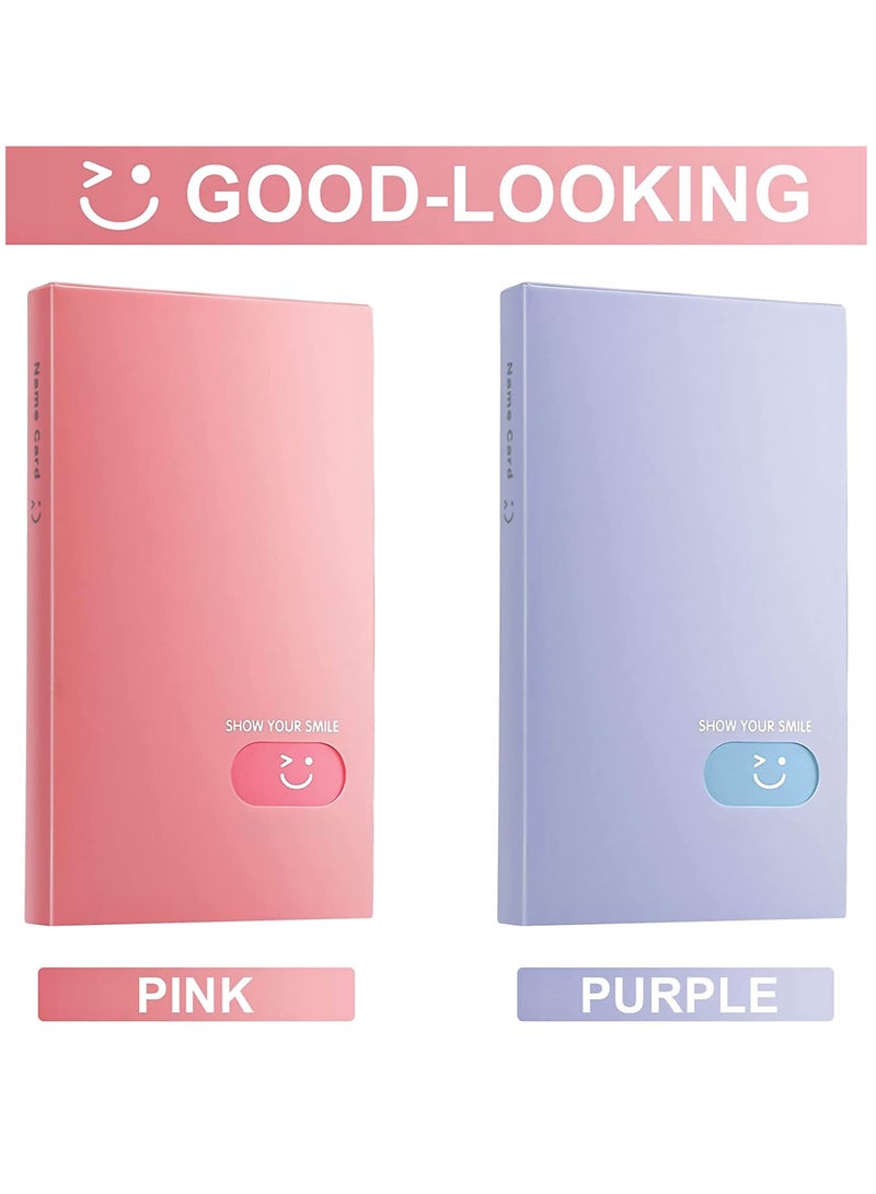 Mini Photo Album and Photocard Holder for Kpop Cards, Business Card Holder with 240 Slots for Collecting Photos of Idols, Loved Ones, and Various Cards (Set of 2) - Image 2