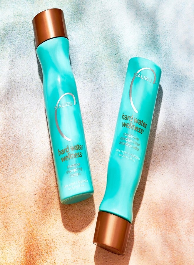 Malibu C Hard Water Wellness Shampoo and Conditioner Duo (9 oz) - Hydrating Hair Care for Shine & Manageability - Protects from Waterborne Elements That Cause Dry, Damaged Hair - Image 2
