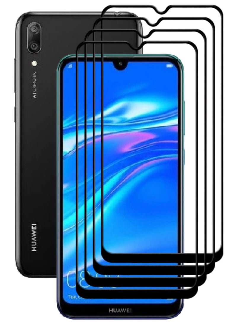 ACLIX 4 Pieces Antistatic ESD Dustproof Premium Quality High Definition Tempered Glass Screen Protector Designed For Huawei Y7 (2019) - Image 1