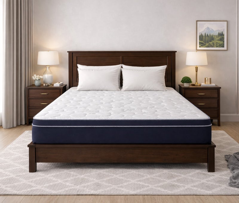 ريكسال هوم مرتبة Rexal Home Sound Sleep بنوابض جيبية – سماكة 28 سم، عزل الحركة، دعم مضاد للهبوط، قماش قابل للتنفس، ميموري فوم وحماية مضادة للبكتيريا، مقاس كوين 160 × 190 سم - Image 1