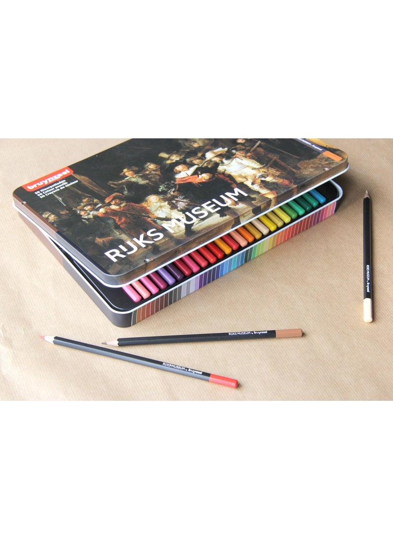 Bruynzeel - Color Pencils Rijksmuseum The Night Watch Set Dryer Pencil Set 50 Colors Metal Box - Image 1