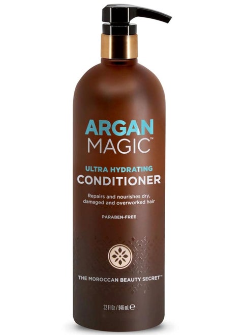 Argan Magic Ultra Hydrating Conditioner  Repairs and Protects Hair  Improves Hair Health  Safe for Color and Chemically Treated Hair  Made in USA Paraben Free 32 oz