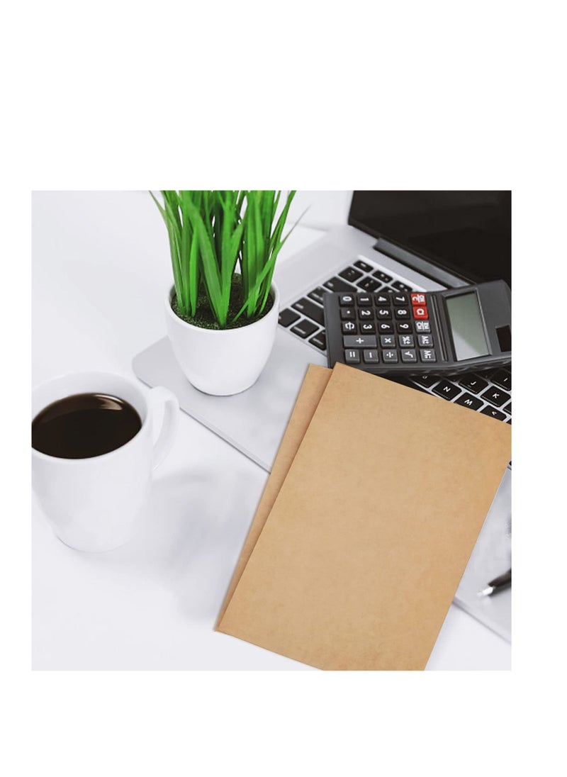Excefore - Kraft Paper Folders for A4 Files Folders, Kraft Paper Business Project Folder, Holder Square Cut Folders with Cards Slot Pockets, for Business Home Office - Image 1