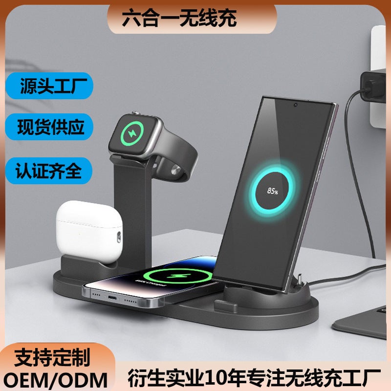 Iwatch Four-In-One Wireless Charger Is Suitable For Apple Mobile Phones, Earphones, Watches, And Phone Stand, 15W Dual Phone Charging - Image 2