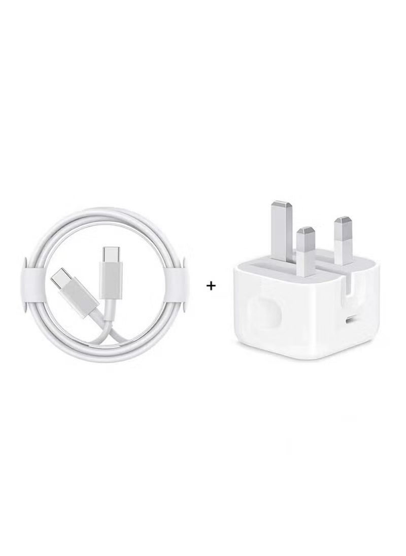 X-level - iPhone 35W USB C Fast Charge Adapter,Type C Power Block Wall Charger, Plug Adapter, with 1 Meter 20W Fast Charging Cable, Compatible with iPhone 16/15/14/13/12/11 - Image 1