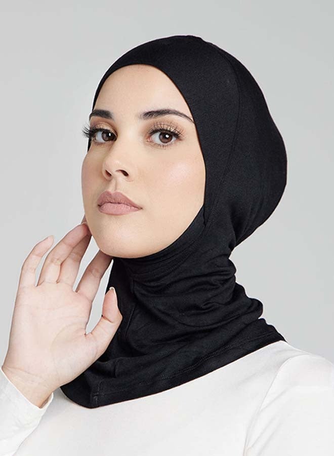 Instant Hijab Solid Color Full Cover Inner Hijabs Cap Black Women Muslin Sport HeadScarf Turban Ramadan Accessory - Image 1