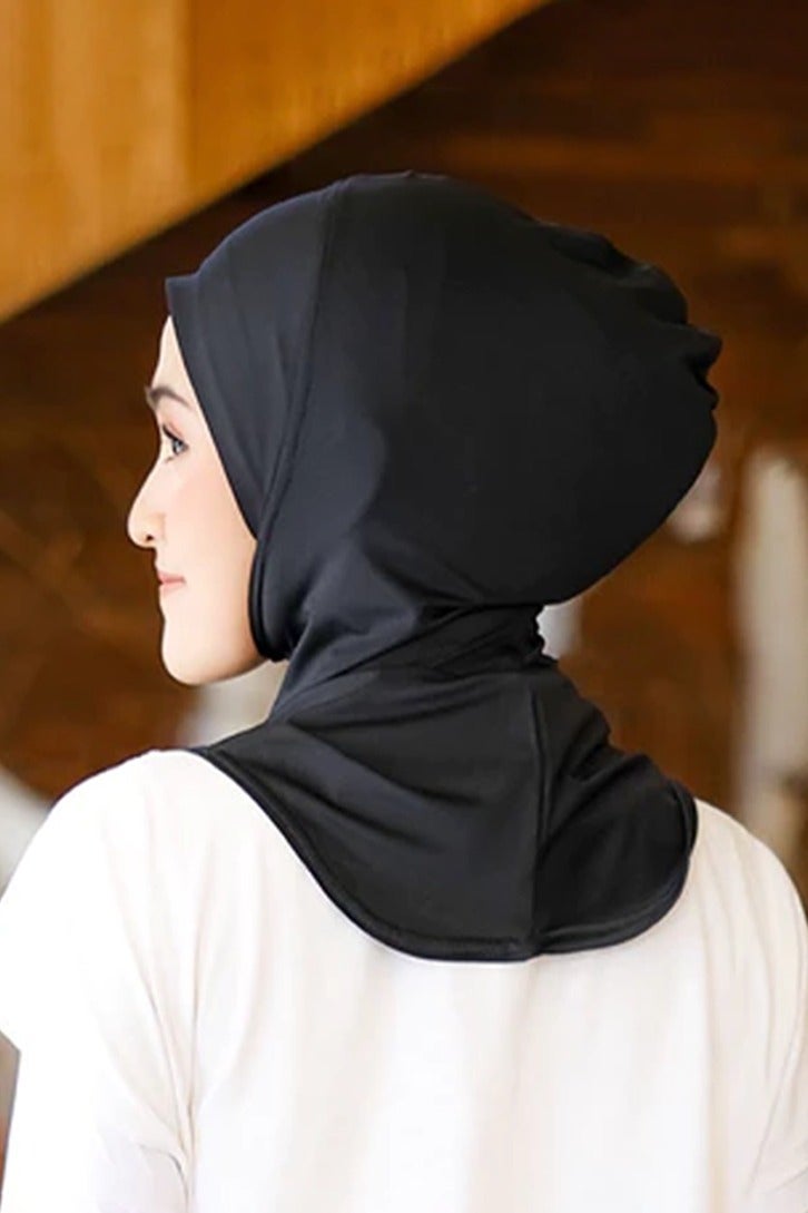 Instant Hijab Solid Color Full Cover Inner Hijabs Cap Black Women Muslin Sport HeadScarf Turban Ramadan Accessory - Image 3