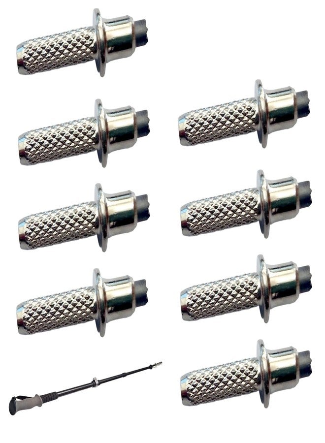 VrotQyn 8Pcs Trekking Pole Tips Replacement, Heavy Duty Tungsten Steel Universal Pole Tips, End Tip Parts for Hiking Trekking Mountaineering Ski Walking Poles Climbing Rod Cane Crutches - Image 1