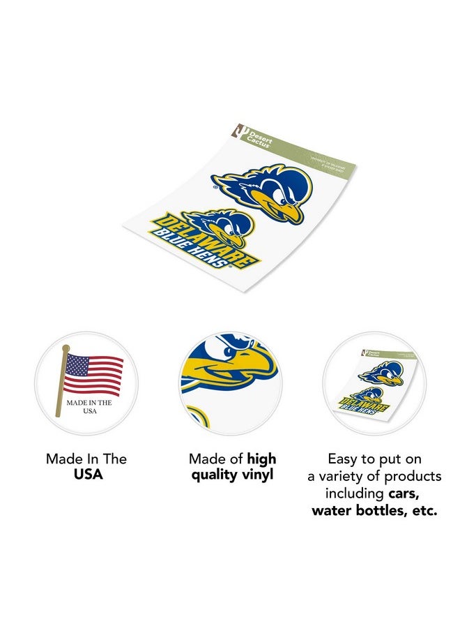 Desert Cactus - University Of Delaware Fightin Blue Hens Ud Sticker Vinyl Decal Laptop Water Bottle Car Scrapbook (4 Inch Set V1) - Image 1
