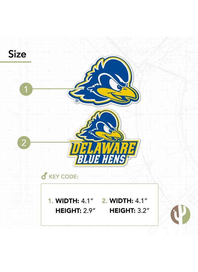 Desert Cactus - University Of Delaware Fightin Blue Hens Ud Sticker Vinyl Decal Laptop Water Bottle Car Scrapbook (4 Inch Set V1) - Image 1