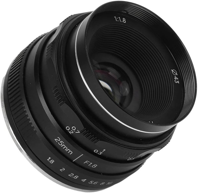 25mm F1.8 Manual Focus Lens - C Frame, Large Aperture, Compact Alloy Build - High Light Transmission Coating, Close Focus 20cm, Ideal for Portrait and Landscape - Image 2