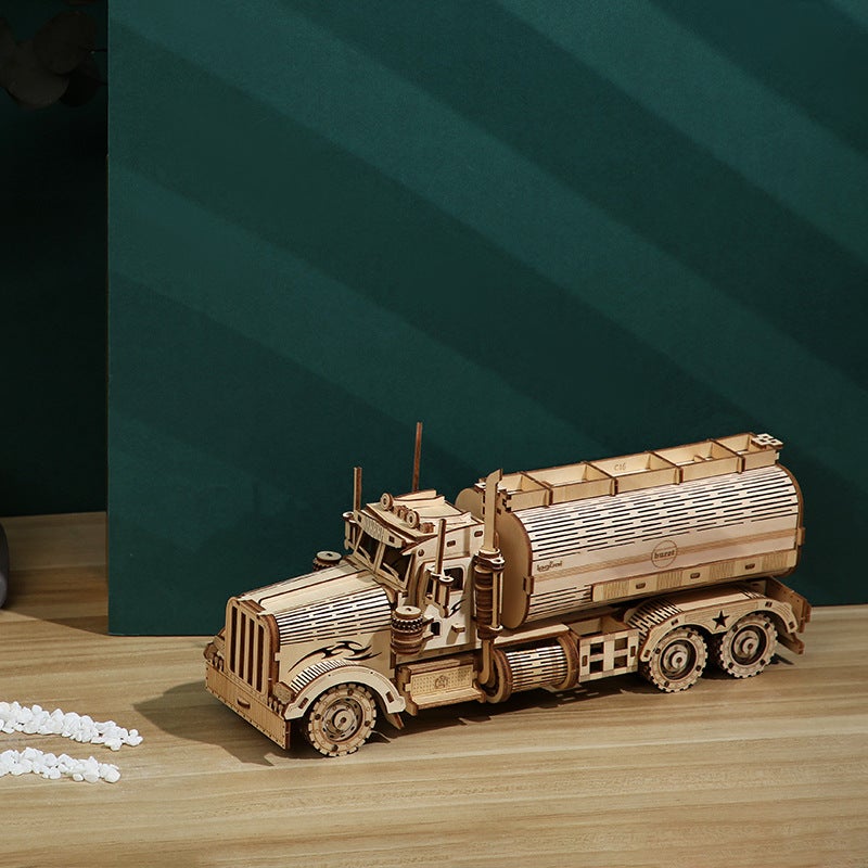 3D Three-Dimensional Puzzle Oil Tanker Simulation Three-Dimensional Model Decoration Educational Wooden Puzzle Children'S Early Education Toys - Image 1