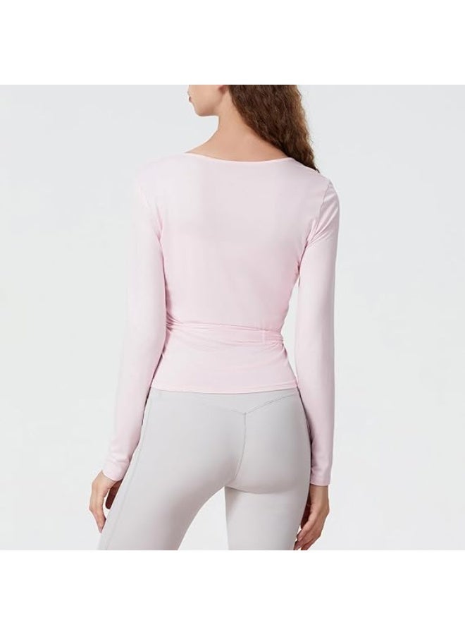 ربطة عنق طويلة ربطة عنق عميقة مغلفة حول القفزات تمرين الباليه يوغا جيم الرياضة القفزات [Pink] S. - Image 5
