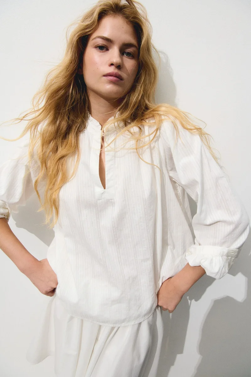 اتش اند ام بلوزة قطنية