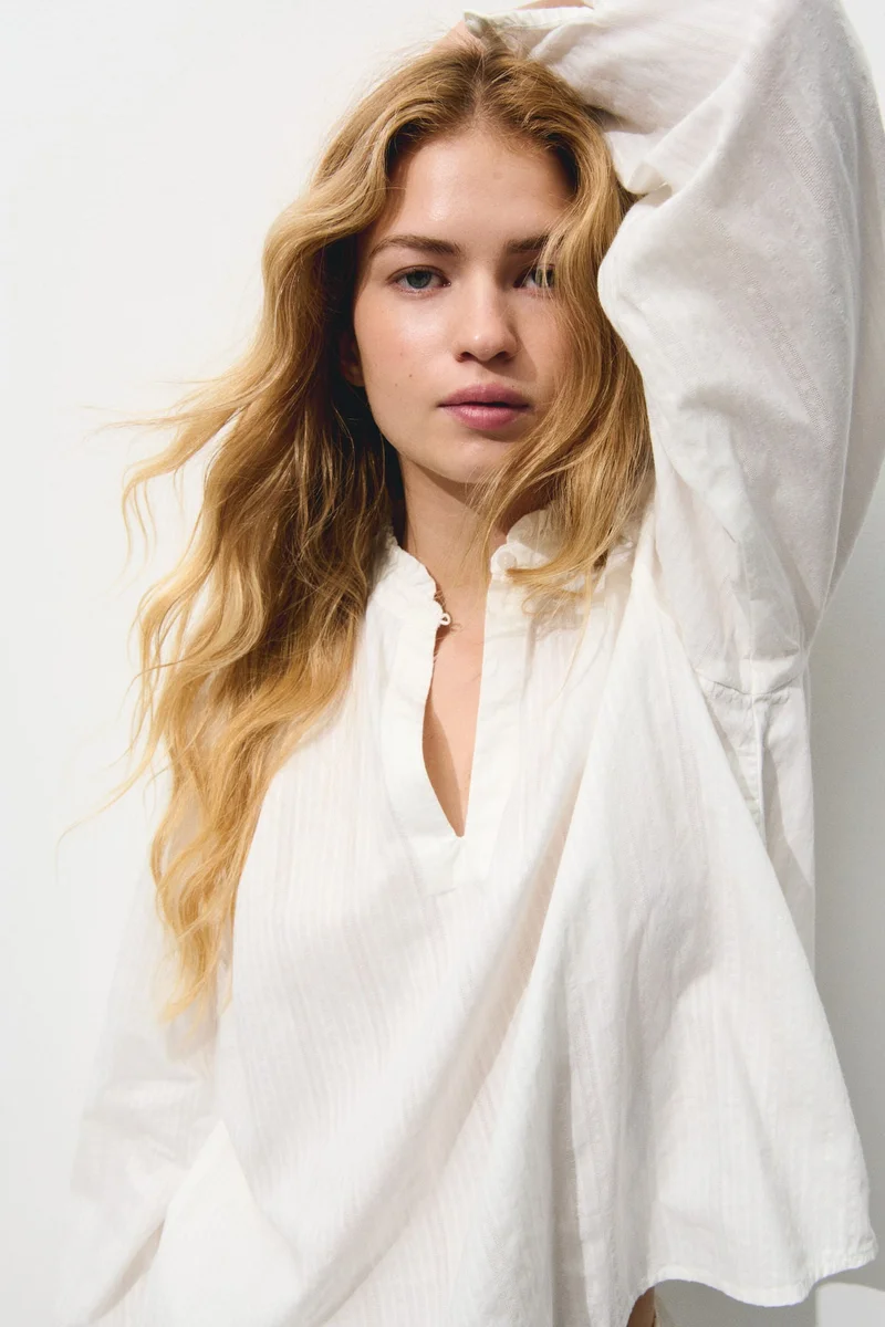 اتش اند ام بلوزة قطنية