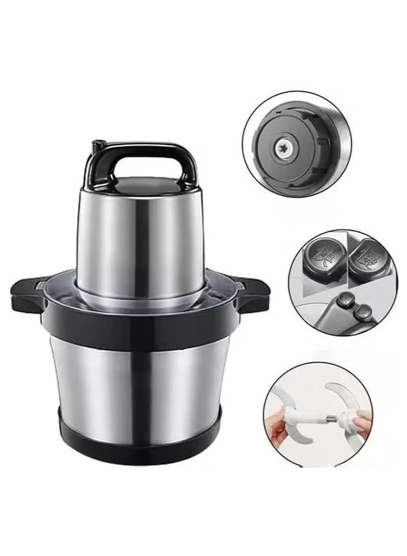 Super Blender Electric Food Chopper and Meat Grinder with Unbreakable 6 Liter Stainless Steel Bowl Sharp 4 Blades Power Pack 5500W - Image 3