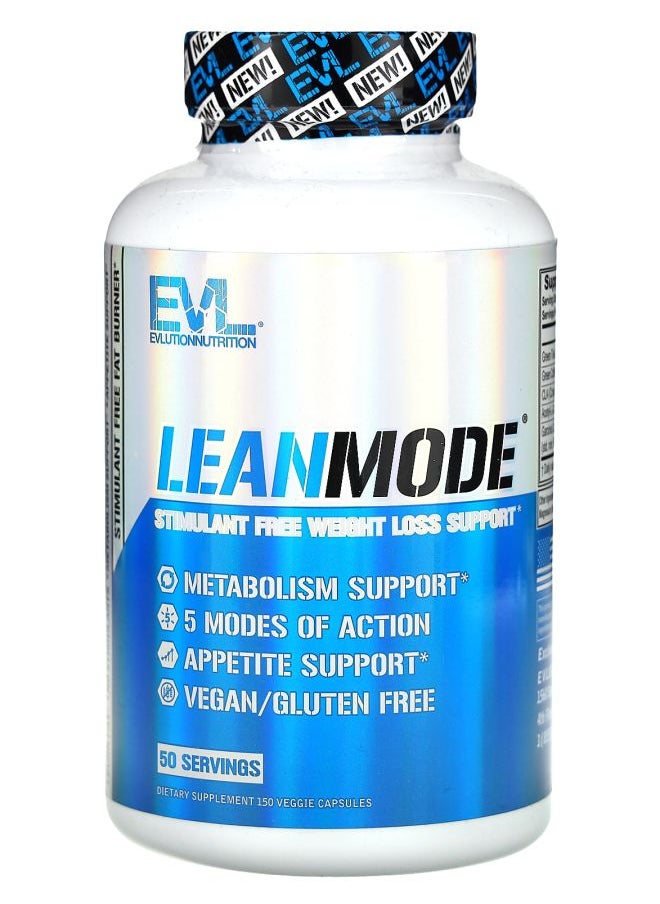 EVLUTION NUTRITION Leanmode Stimulant Free Weight Loss Support 150 Veggie Capsules 