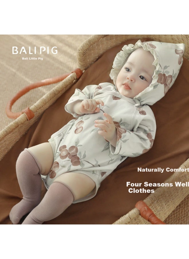 Balipig 3-piece Baby Bodysuit Spring And Autumn Season Girls' And Boys Style Baby Romper Newborn Baby Clothes - Image 2