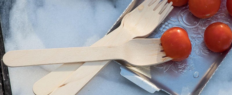 V4L Disposable Wooden Fork Pack of 100 - Image 4