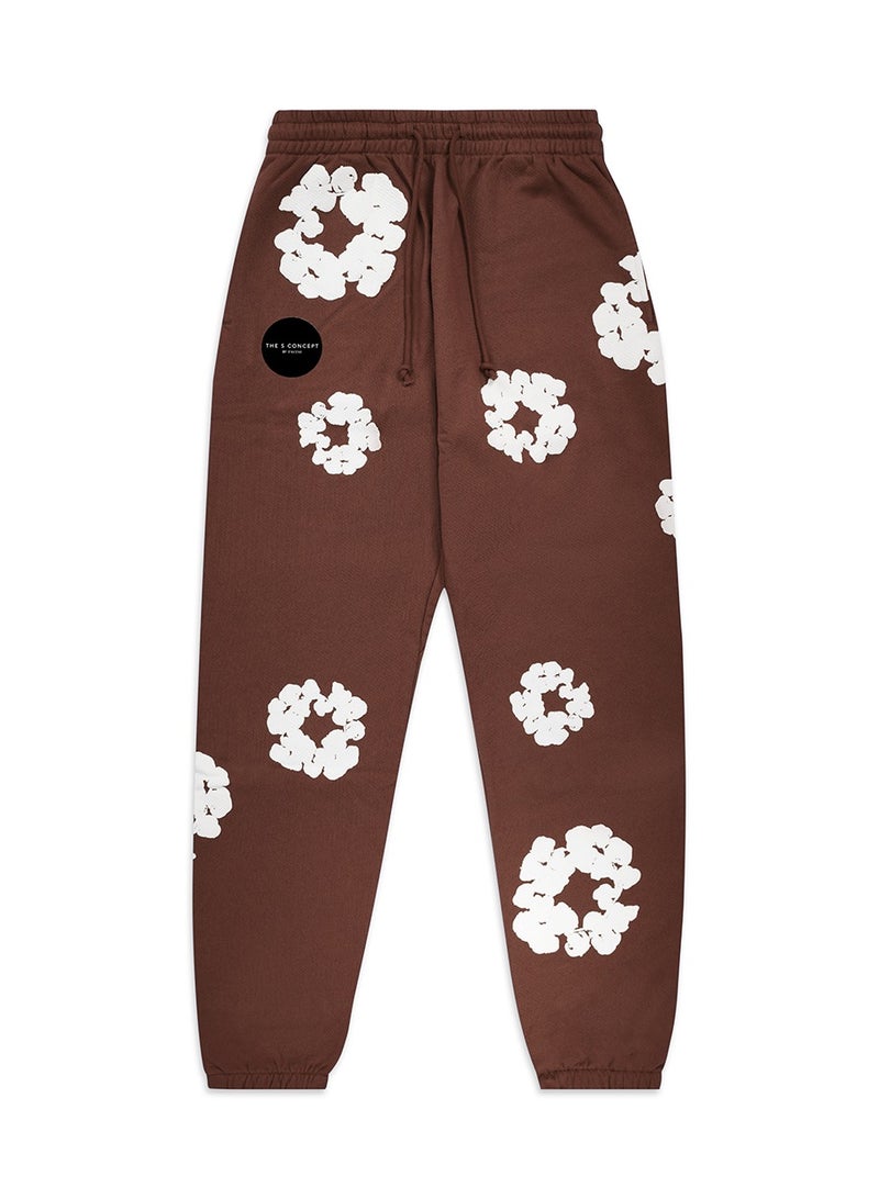Denim Tears The Cotton Wreath Sweatpants Brown - Image 1
