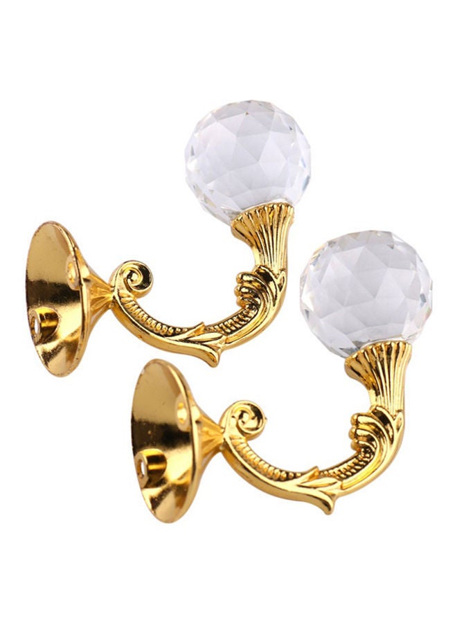 نيبمينينت قطعتان من خطاف ستائر جداري للديكور بطرف مزود برأس بنمط ويفر مائي ذهبي 7 x 8Ø³Ù†ØªÙŠÙ…ØªØ± - Image 1