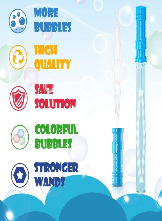 Inscraft 30 Pack 14’’ Big Bubble Wands, 8 Colors 1 Hole Wands x30 for Summer Toy, Outdoor/Indoor Activity, Easter, Birthday, Graduation, Bubbles Party Favors for Kids - Image 4