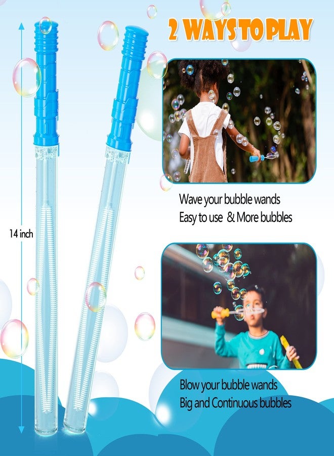 Inscraft 30 Pack 14’’ Big Bubble Wands, 8 Colors 1 Hole Wands x30 for Summer Toy, Outdoor/Indoor Activity, Easter, Birthday, Graduation, Bubbles Party Favors for Kids - Image 3