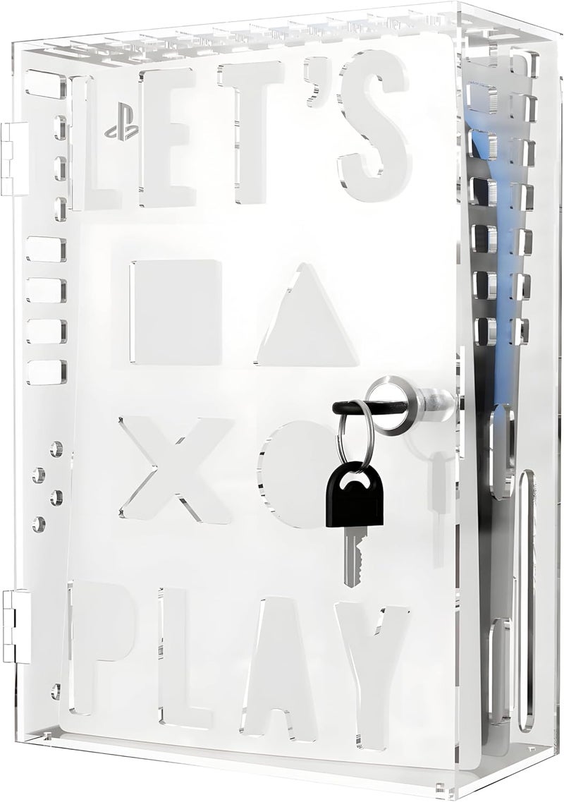 Skywin PS5 Console Lock Box for Parents - Manage Kids Playtime with Acrylic Display Case for PlayStation 5 - Secure Locking Box for PS5, PS5 Slim, PS5 Pro, Family Gift for Healthy Screen Habits - Image 1