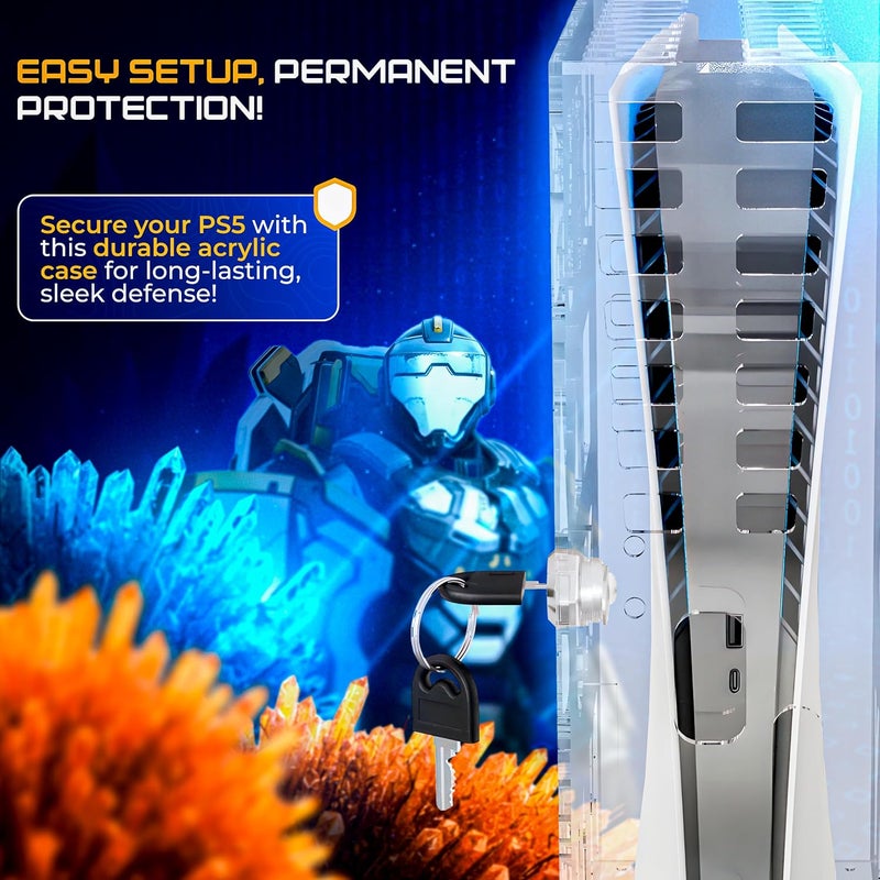 Skywin PS5 Console Lock Box for Parents - Manage Kids Playtime with Acrylic Display Case for PlayStation 5 - Secure Locking Box for PS5, PS5 Slim, PS5 Pro, Family Gift for Healthy Screen Habits - Image 5
