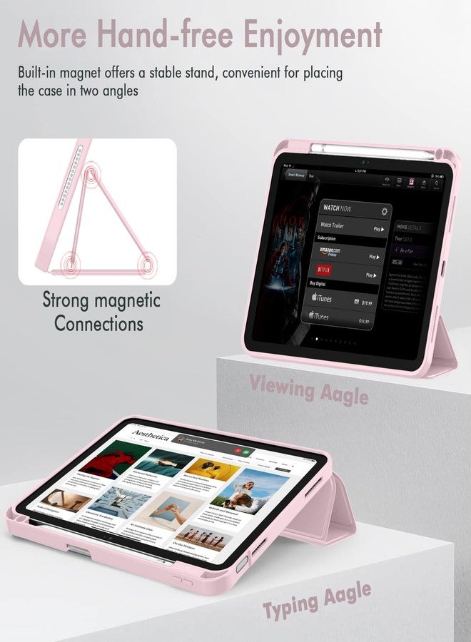 iMieet for iPad 10th Generation Case 10.9 Inch 2022 with Pencil Holder, Slim Trifold Stand Protective Cover with Soft TPU Back and Auto Sleep/Wake, Pink - Image 3
