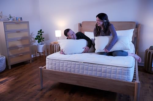 Naturepedic Organic Latex Pillow - Queen Bed Pillow with Medium Comfort - Luxury Pillow with Adjustable Fill for Comfortable Sleeping, Back Support and Neck Pain Relief - Image 4
