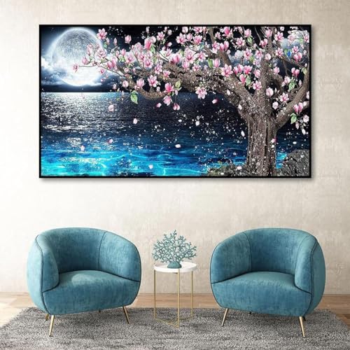 DIAMOND CRAFTZ 5D Diamond Painting Kit, 12x16inch Diamond Painting Kit for Adults & Kids, Very Suitable for Home Leisure and Wall Decoration, Gift for Kids and Adults (Moon) - Image 2