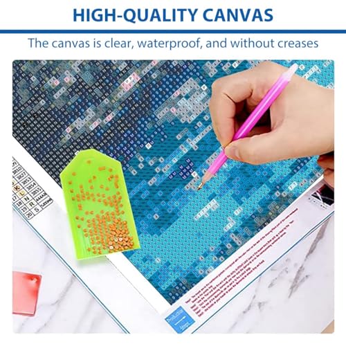 DIAMOND CRAFTZ 5D Diamond Painting Kit, 12x16inch Diamond Painting Kit for Adults & Kids, Very Suitable for Home Leisure and Wall Decoration, Gift for Kids and Adults (Moon) - Image 5