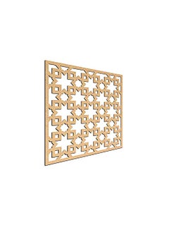 Haoser Haoser Pine MDF3mm Wooden Panel for Room DividerPartition Wall Decor Pack of 1 Geometric Laser Cut Carved Panel Panle2_LxW30x30cm  - Image 2