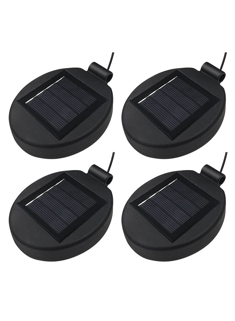 Solar Lantern Light Replacement Top,LED Solar Panel Lantern Lid Lights Replacement Part for Outdoor Flower DIY Solar Flower Lights Garden Patio Decor (4PCS) - Image 1