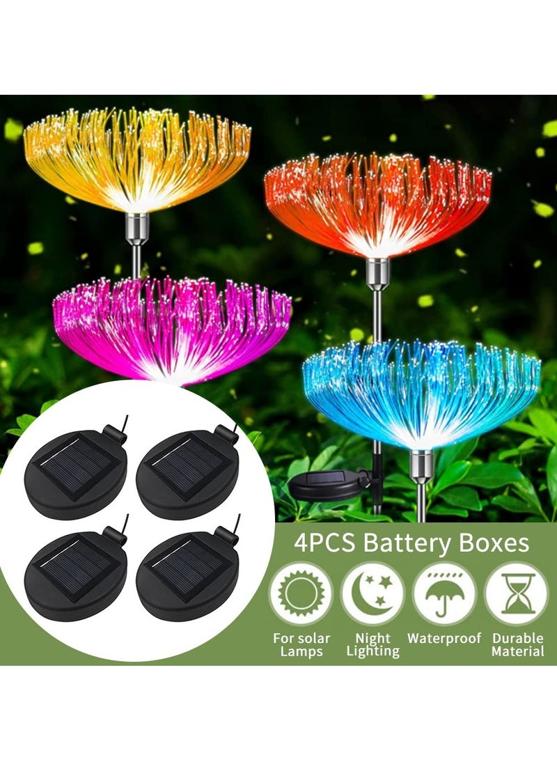 Solar Lantern Light Replacement Top,LED Solar Panel Lantern Lid Lights Replacement Part for Outdoor Flower DIY Solar Flower Lights Garden Patio Decor (4PCS) - Image 3