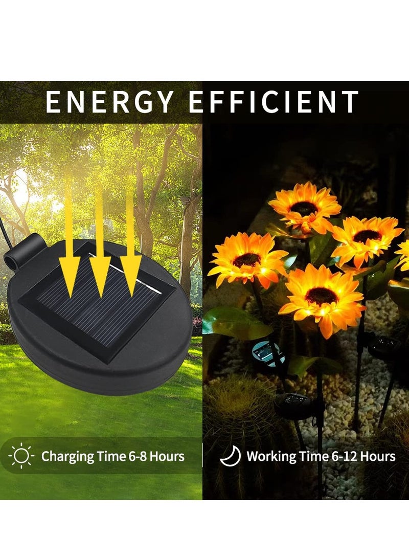 Solar Lantern Light Replacement Top,LED Solar Panel Lantern Lid Lights Replacement Part for Outdoor Flower DIY Solar Flower Lights Garden Patio Decor (4PCS) - Image 5