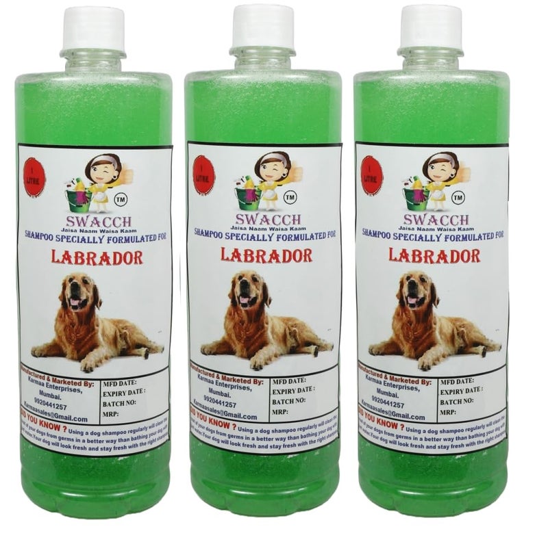 swacch Labrador Dog Shampoo + Paw Shape I Rubber Dog Toy for Training and Interactive I Durable & Safe I Combo Pack I 3 Litre Neem Alovera - Image 2