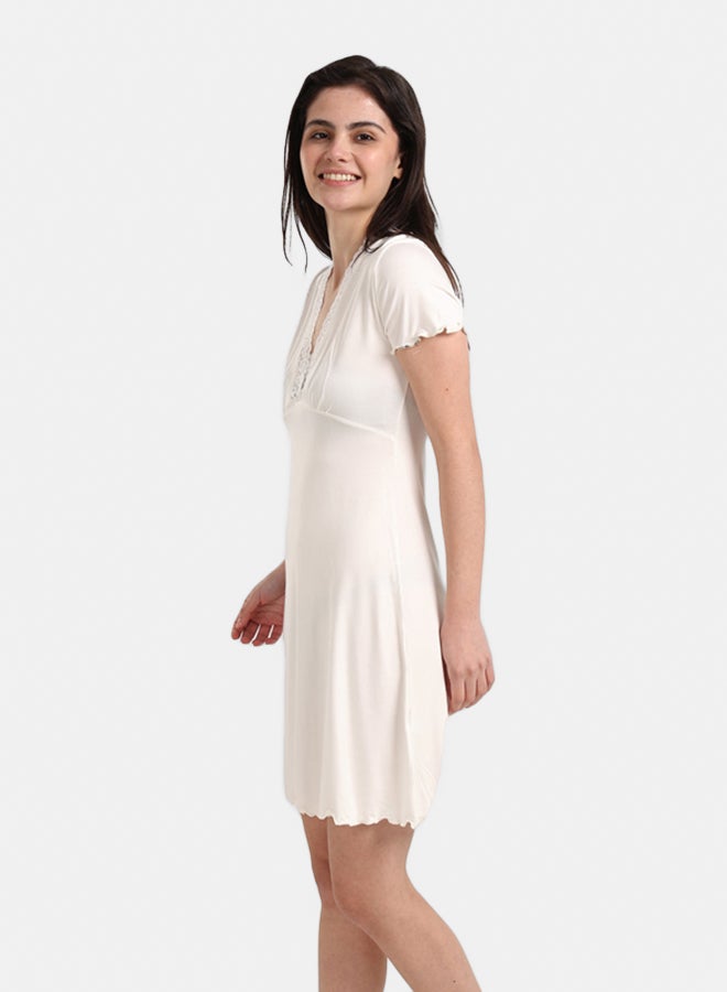 Carina Viscose V-Neck Nightgown - Image 2