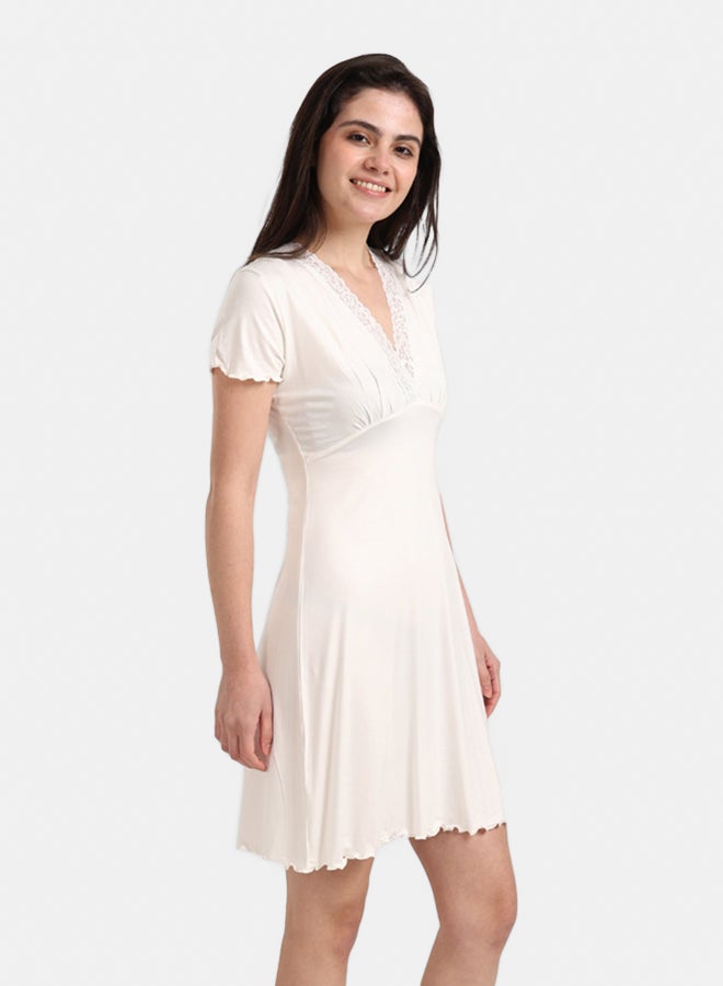 Carina Viscose V-Neck Nightgown - Image 4